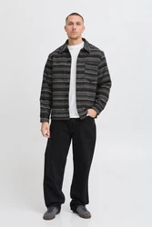 !Solid Hemdjacke SDMICHA Schwarz/Grau/Dunkelgrau/Rot