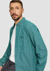 s.Oliver Langarmhemd Regular Fit mit Button-Down-Kragen Dunkelgrün/Grün/Blau/Türkis