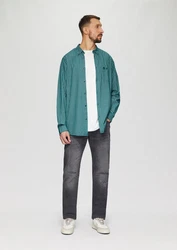 s.Oliver Langarmhemd Regular Fit mit Button-Down-Kragen Dunkelgrün/Grün/Blau/Türkis