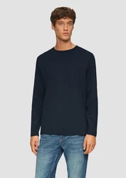 s.Oliver Langarmshirt Longsleeve Dunkelblau
