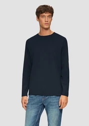 s.Oliver Langarmshirt Longsleeve Dunkelblau
