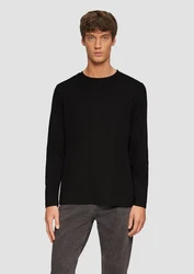 s.Oliver Langarmshirt Longsleeve Schwarz