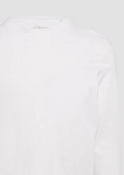 s.Oliver Langarmshirt Longsleeve Weiß/Creme