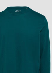 s.Oliver Langarmshirt Longsleeve Türkis/Grün/Dunkelgrün
