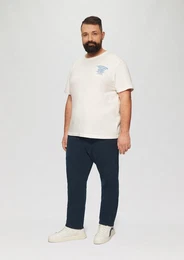Stoffhose Regular Fit: Strukturierte Chino aus Baumwollstretch Garment Dye