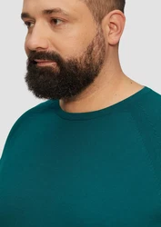 s.Oliver Strickpullover mit Raglanärmeln Türkis/Grün