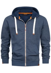 Indicode Sweatjacke INBaustian Hellblau/Dunkelblau/Braun/Blau