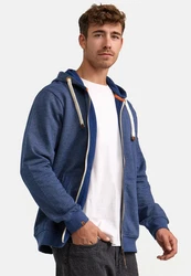 Indicode Sweatjacke INBaustian Hellblau/Dunkelblau/Braun/Blau