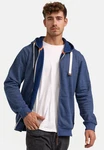 Indicode Sweatjacke INBaustian Hellblau/Dunkelblau/Braun/Blau