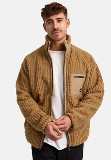 Indicode Fleecejacke INScotts Beige/Braun/Khaki