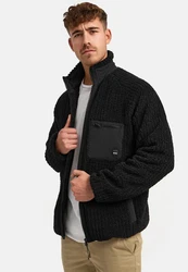 Indicode Fleecejacke INScotts Schwarz/Hellblau/Dunkelgrau