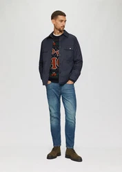 s.Oliver Strickpullover Weihnachtspullover Mischfarben/Dunkelblau/Schwarz/Blau/Lila/Hellblau
