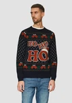 s.Oliver Strickpullover Weihnachtspullover Mischfarben/Dunkelblau/Schwarz/Blau/Lila/Hellblau
