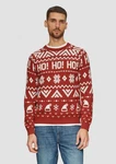 s.Oliver Strickpullover Weihnachtspullover Dunkelrot/Braun/Rot/Bordeaux