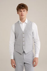 WE Fashion Jackenblazer Grau/Hellgrau/Hellblau