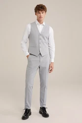 WE Fashion Jackenblazer Grau/Hellgrau/Hellblau