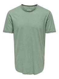 T-Shirt Rundhals T-Shirt Long Shirt 4783 in Pastell-Grn