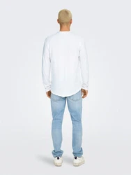 ONLY & SONS Longsleeve Langarm-Shirt Rundhals 8307 Wei (8307)
