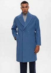 Antioch Wintermantel Double Breasted Blau/Grau/Hellblau/Dunkelblau