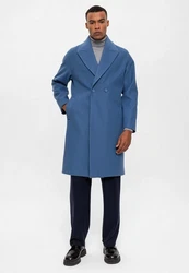 Antioch Wintermantel Double Breasted Blau/Grau/Hellblau/Dunkelblau