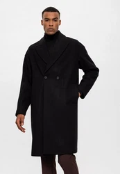 Antioch Wintermantel Double Breasted Schwarz
