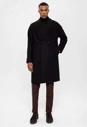 Antioch Wintermantel Double Breasted Schwarz