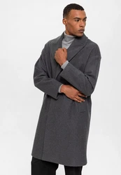 Antioch Wintermantel Double Breasted Dunkelgrau/Grau