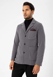 Antioch Winterjacke Lapel Collar Coat Grau/Hellgrau