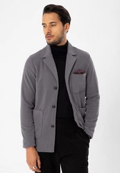 Antioch Winterjacke Lapel Collar Coat Grau/Hellgrau