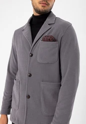 Antioch Winterjacke Lapel Collar Coat Grau/Hellgrau