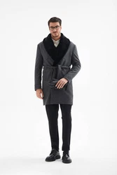 Antioch Wintermantel Coat Dunkelgrau/Grau/Schwarz