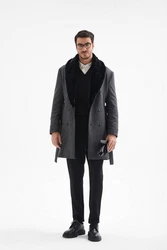 Antioch Wintermantel Coat Dunkelgrau/Grau/Schwarz