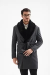 Antioch Wintermantel Coat Dunkelgrau/Grau/Schwarz