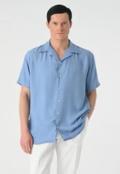 Antioch Blusenshirt Lapel Collar Short Sleeve Shirt 
