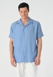 Antioch Blusenshirt Lapel Collar Short Sleeve Shirt 
