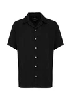 Antioch Blusenshirt Lapel Collar Short Sleeve Shirt Schwarz