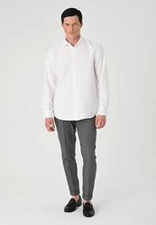 Antioch Blusenshirt Kent Collar Shirt Weiß/Creme/Hellblau