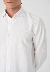 Antioch Blusenshirt Kent Collar Shirt Weiß/Creme/Hellblau