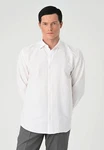 Antioch Blusenshirt Kent Collar Shirt Weiß/Creme/Hellblau