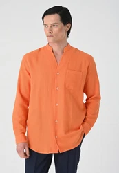 Antioch Blusenshirt Long Sleeve Shirt Orange