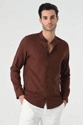 Antioch Blusenshirt Luigi Braun/Rot/Dunkelrot