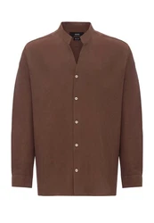 Antioch Blusenshirt Portonovo Braun/Dunkelbraun
