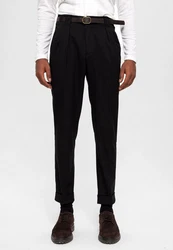 Antioch 7/8-Strandhose High Waist Belt Detailed Trousers Schwarz