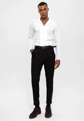 Antioch 7/8-Strandhose High Waist Belt Detailed Trousers Schwarz
