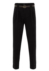 Antioch 7/8-Strandhose High Waist Belt Detailed Trousers Schwarz