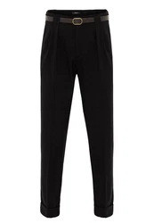 Antioch 7/8-Strandhose High Waist Belt Detailed Trousers Schwarz