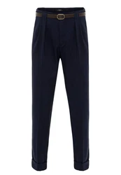 Antioch 7/8-Strandhose High Waist Belt Detailed Trousers Dunkelblau/Blau/Hellblau