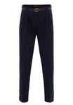 Antioch 7/8-Strandhose High Waist Belt Detailed Trousers Dunkelblau/Blau/Hellblau