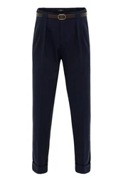 Antioch 7/8-Strandhose High Waist Belt Detailed Trousers Dunkelblau/Blau/Hellblau