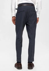 Antioch 7/8-Strandhose High Waist Belt Detailed Trousers Dunkelblau/Grau/Hellblau/Blau